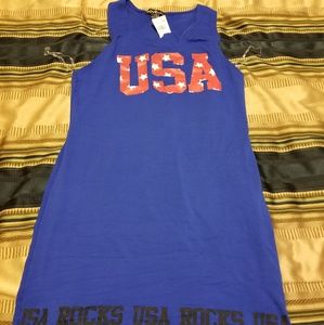 USA Blue Tank Top Dress